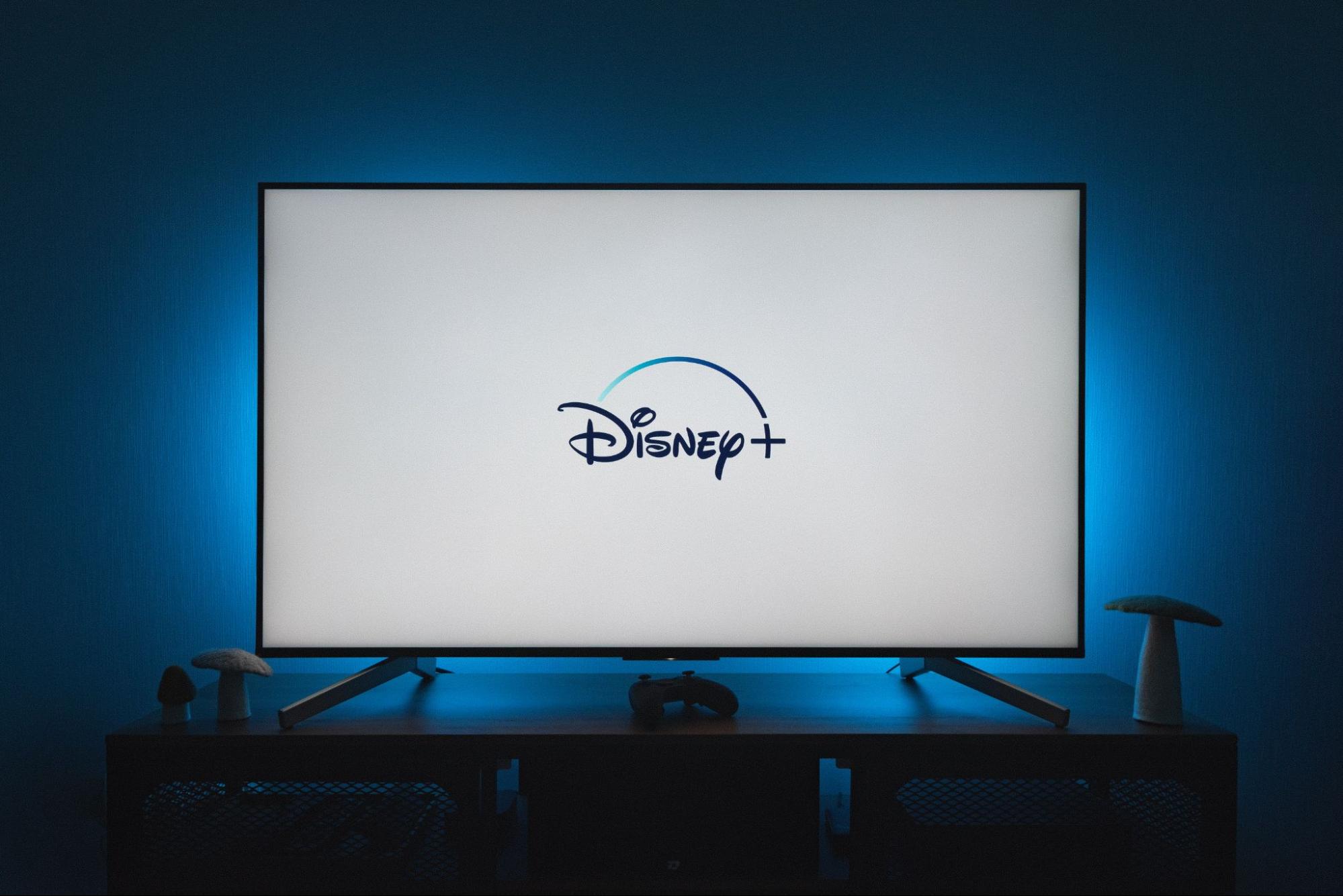 TV with a Disney+ logo.